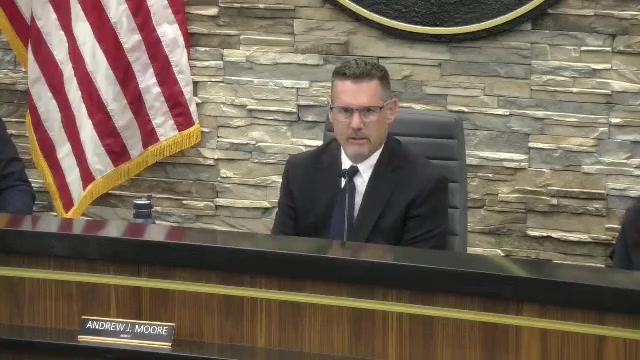 Erie Town Council discusses the mineral-rights ordinance during a special hearing.