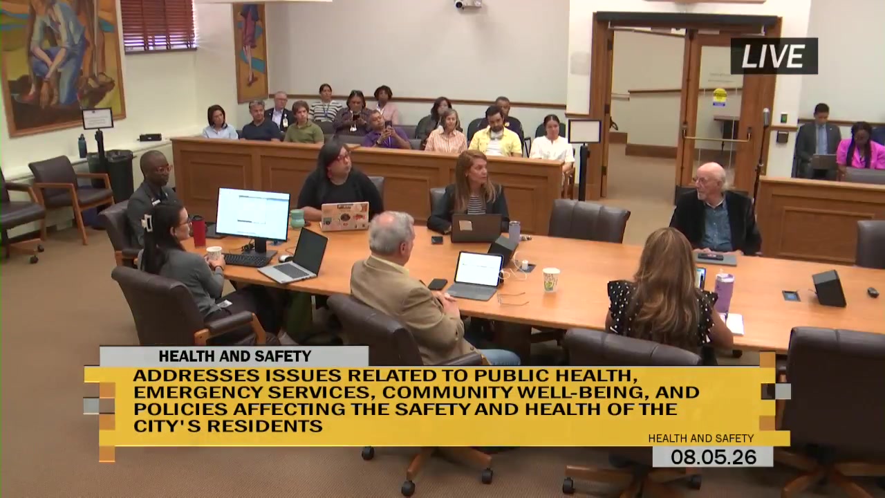 Denver City Council’s Health and Safety Committee hears a presentation on Denver Health’s correctional health services agreement for the city’s jails.
